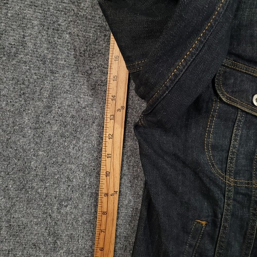 Lee Denim Jacket Mens Medium Blue Trucketr Dark Wash - Picture 6 of 9