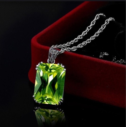 925 Silver Plated Shinny Gem Crystal Drop Stick Earring Stud Necklace Set Gift - Picture 2 of 11