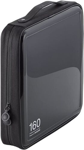 Boîtier semi-dur ELECOM DISC 160 contient CCD-H160BK fermeture éclair noir CD/DVD flambant neuf - Photo 2/6
