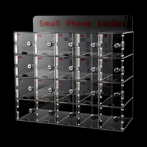 Wall-Mounted Clear 20 Slots Cell Phones Storage Cabinet Pocket Locker for Office - Picture 3 of 11