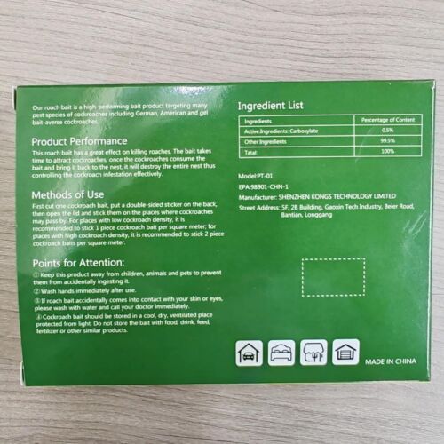 LUOJIBIE Roach Killer - Cockroach Traps for Indoor & Outdoor Infestation Control - Picture 2 of 5