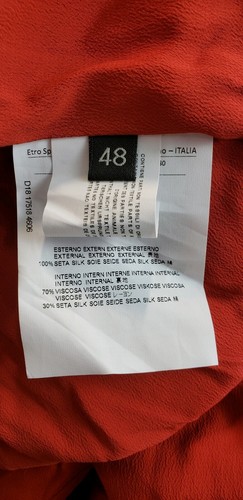 NWT Etro Paisley Print Silk Trench coat Size 48 - Picture 4 of 8