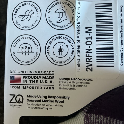 NWT Smartwool Kids Purple Merino Wool Ski Socks sz M shoe size 12-2.5 - Picture 5 of 5