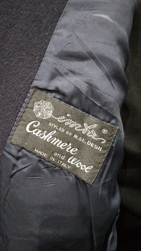 PUNTO D'ORO CAPPOTTO MISTO CASHMERE usato Uomo Man Blu Tg 48 PGS575PI - Picture 7 of 10