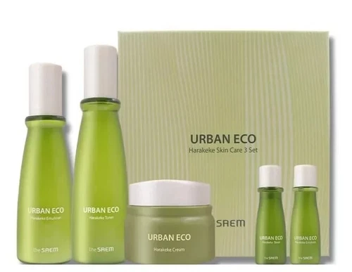 The Saem Urban Eco Harakeke Skin Care 3pcs Set Toner Emulsion Cream Set Moisture