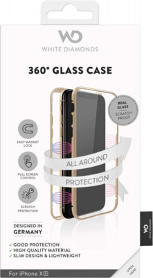 White Diamonds 360° Full Cover Glass Case Apple iPhone XR Schutz Hülle Etui C20