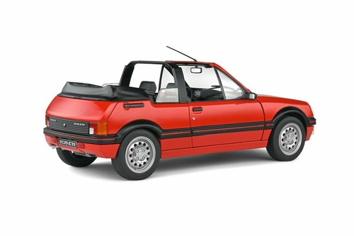 1/18 Solido 1989 Peugeot 205 CTi MK1 Modello Auto Cabriolet pressofuso Rosso S1806201 - Foto 2 di 7