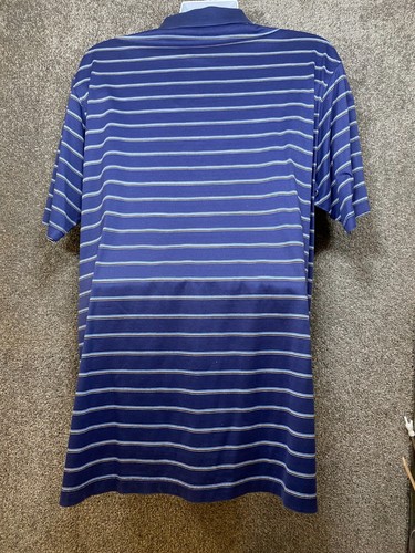 Polo Peter Millar uomo XL blu cotone a righe maglia manica corta golf - Foto 6 di 9