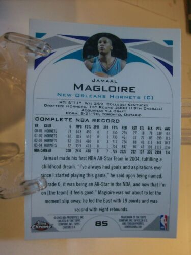 2004-05 Topps Chrome Basketball Card #85 Jamaal Magloire (83729) - Picture 2 of 2