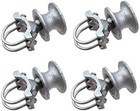 4PC Cantilever Slide Gate Fence Rollers for 2 1/2" Round Post X 1 5/8" Wheel 4"