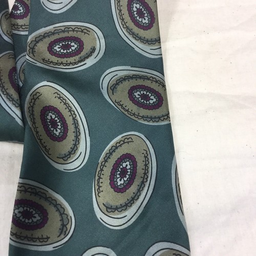 Christian Dior Monsieur Tie 100% ITALIAN SILK GREEN BURGUNDY GOLD FLORAL 4 X 57 - Picture 2 of 8
