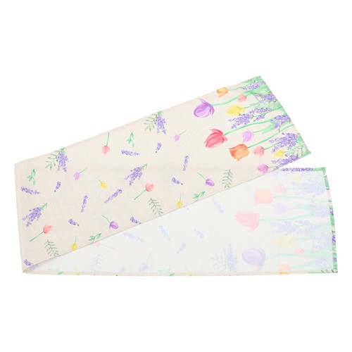 Waterproof Table Flag Banquet Cloths Rectangular Flower Printing Runner - Picture 11 of 12