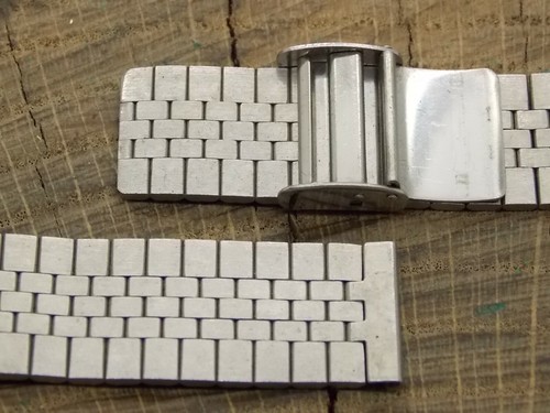 Vintage NOS Unused Sliding Clasp Stainless Steel Watch Band 18mm - Picture 5 of 5