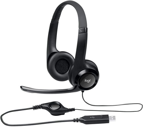 Logitech H390 Kopfhörer mit Mikrofon Stereo-Headset Rauschunterdrückung USB OVP - Bild 3 von 4