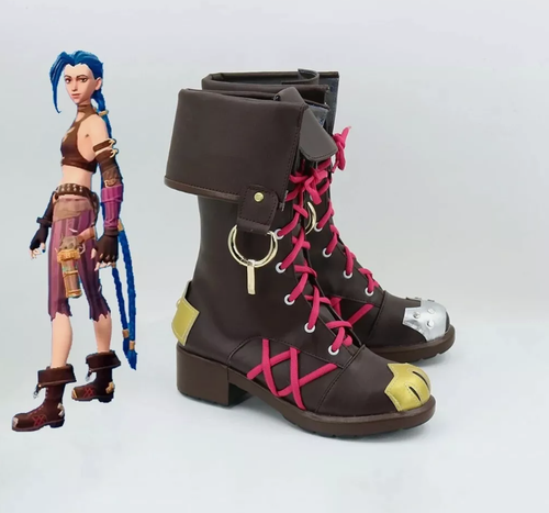 LOL Arcane Jinx Cosplay Schuhe Street Fashion Stiefel - Bild 4 von 5