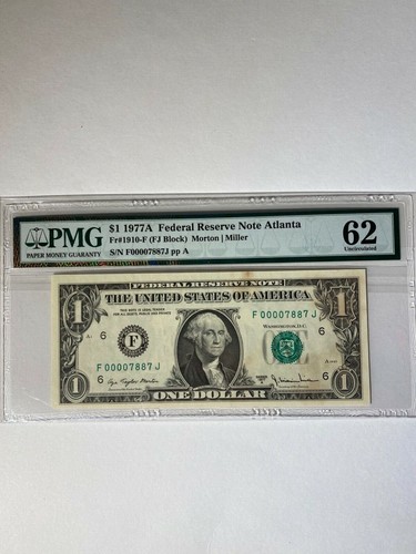 US Currency Federal Reserve Note Atlanta $1 1977A  - Picture 1 of 2