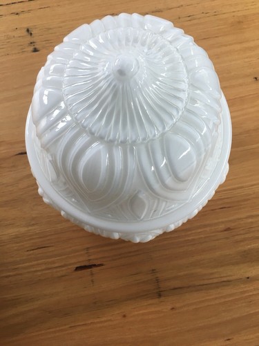 Victorian Milk Glass Pendant Light Shade