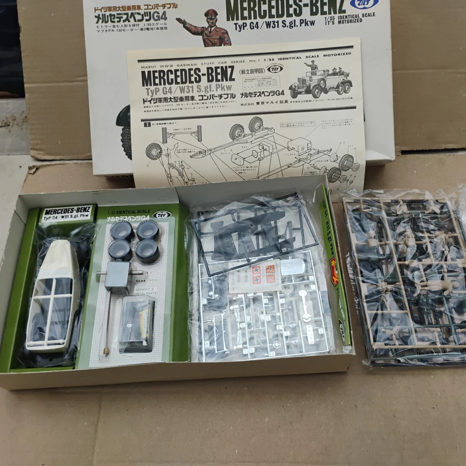 Kit Modelo Motorizado Caja Abierta Vintage Zilt Marui 1/35 Mercedes Benz Tipo G4 Foto 2 de 4