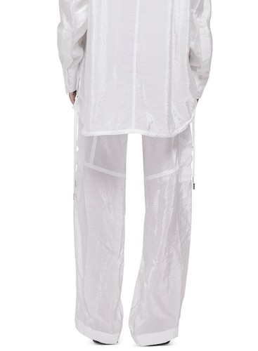 Jonathan Simkhai Womens Aurora Parachute Crinkled-Shell Utility Pants 4 White - Picture 4 of 5
