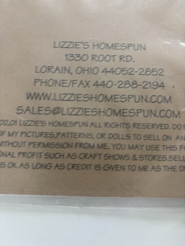 Lizzie Homespun - Annie - Patchwork Cottagecore Simple Stitchery Pattern - Picture 7 of 7