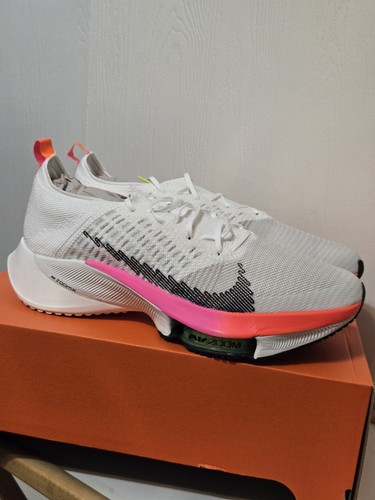 NIKE AIR ZOOM TEMPO NEXT % FLYKNIT WEISS/GEWASCHEN KORALLE GRÖSSE HERREN 14 [DJ5430-100]