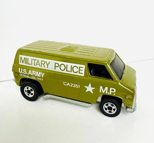 Hot Wheels Blackwall 1977 Khaki Kooler Military Police Super Van US Army Rare BW