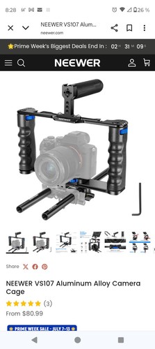 Neewer VS107 Aluminum Camera Cage Stabilizer with Handle - Picture 7 of 13