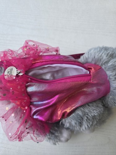 Poochie & Co Plush Cat Purse Pink Shoulder Bag for Girls - Picture 6 of 8