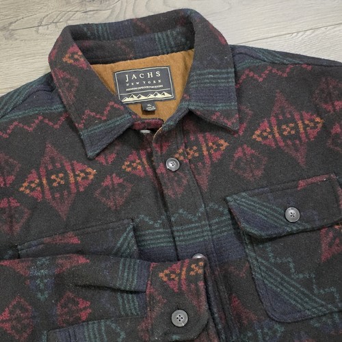 Jachs New York Jacket Aztec Navajo Faux Fur Lined Wool Blend Mens Size XL - Picture 1 of 10
