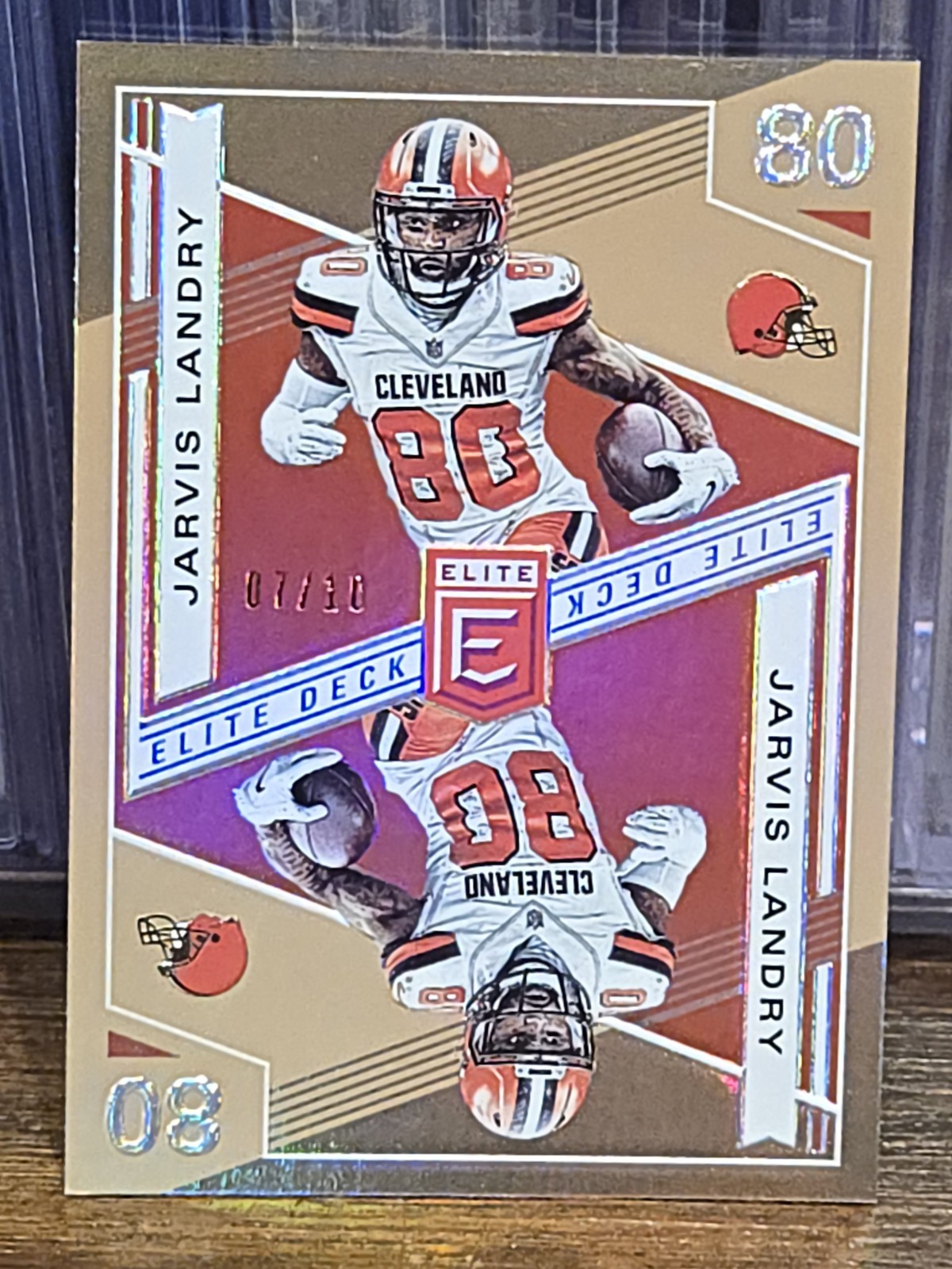 2019 Donruss Elite - Elite Deck Gold /10 Jarvis Landry Cleveland Browns