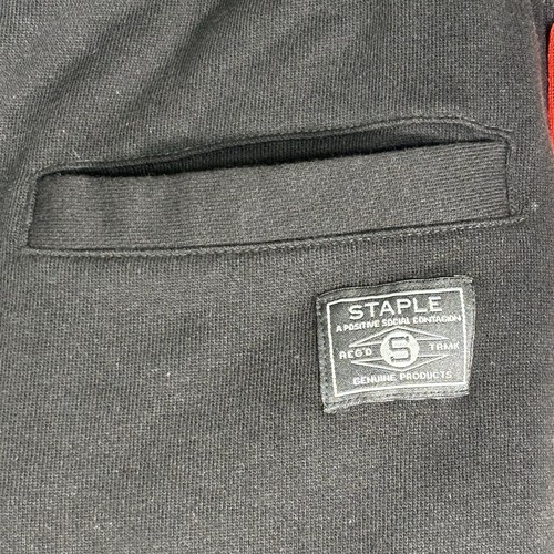 Staple Pigeon NWT Mens Sweatpants Black, Green & Red Stripes “Staple 1975” XL - Picture 18 of 22