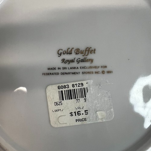 Juego de 4 Platos de Postre/Ensalada Caballo Carrusel Galería Real Buffet Oro 8.5" - Imagen 7 de 13