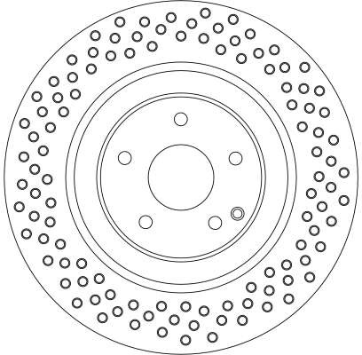 Brake Disc Single Vented fits MERCEDES CLK63 AMG C209 6.2 Front 06 to 09 345mm - Picture 2 of 2