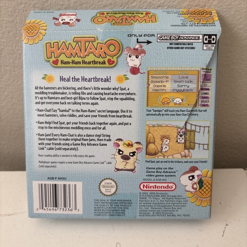 HamTaro Ham-Ham Heartbreak (Nintendo Gameboy Advance) Complete Boxed Rare Aus - Picture 8 of 13