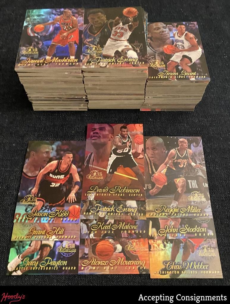 Lot of 279 1996-97 Flair Showcase Row 1 David Robinson, Reggie Miller + Dups