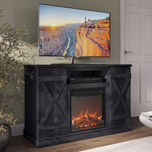 47 TV Stand 18 Electric Fireplace Heater Media Entertainment Center Console Ta