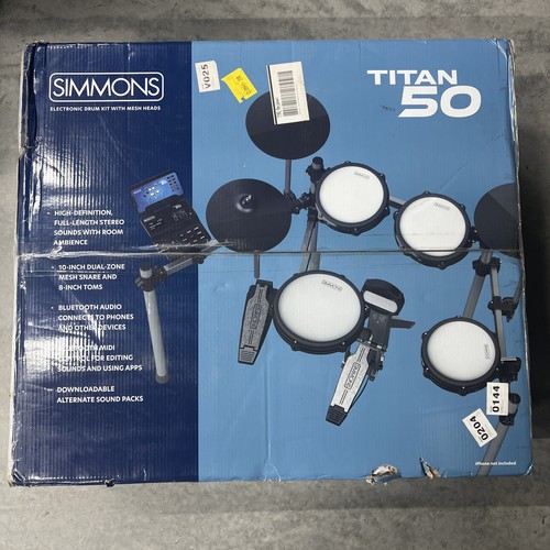 Simmons Titan 50 Electronic Drum Kit With Mesh Pads and Bluetooth