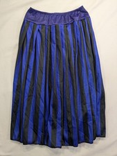 "Wednesday Addams Nevermore Uniform" Costume Skirt Blue  Black Striped M NWOT