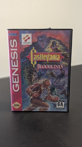 Castlevania Bloodlines (Sega Genesis, 1994) Complete CIB TESTED WORKING - Picture 2 of 4