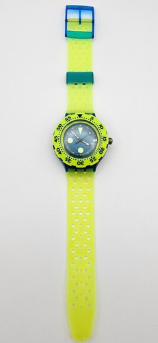 Swatch Scuba 200 SDN400 Bora Bora 1990 NOS Vintage Watch Box – Not Working - Picture 7 of 14