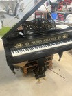 pianoforte a coda Plazidus Schlachter, colore nero, in ottime condizioni.