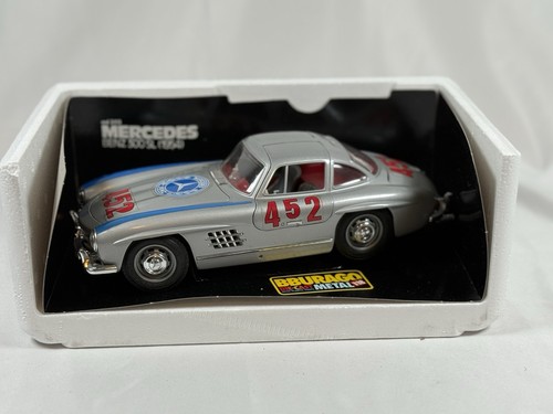 Burago 1/18 Scale Die Cast Model Mercedes-Benz 300SL Mille Miglia - Silver Boxed - Picture 1 of 10