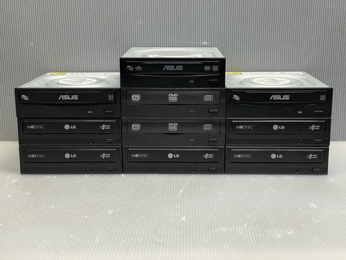LOT OF 10 DVD-RW Burner Drives 5.25" SATA Major Brands LG ASUS Lite-On