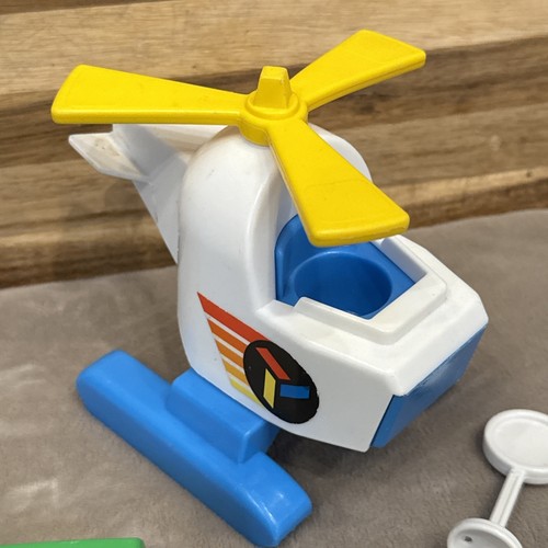 Vintage Fisher Price Little People Autos Postwagen Hubschrauber Taxi - Bild 9 von 9