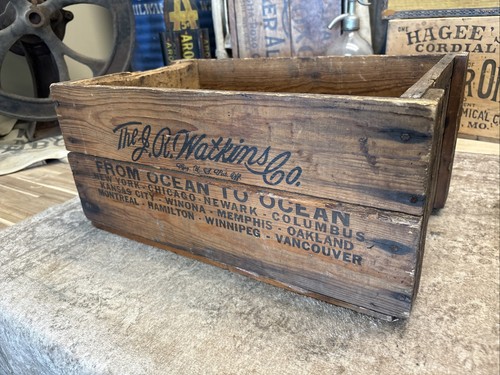 Antike Kiste J R Watkins Medizinkiste New York Chicago Columbus Winona Memphis - Bild 2 von 23