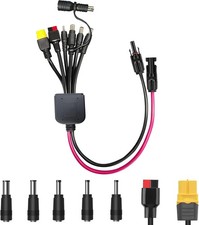 Solar Connector to DC 8mm Adapter Cable, Solar Panel Cable Cord with DC8020 D...