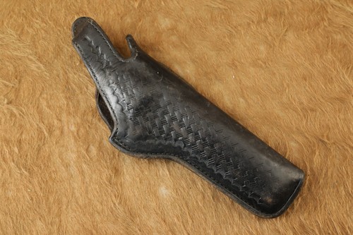 Bianchi #5BHL Bskt Weave Holster Colt Python Trooper 6" Bbl. THumbsnap Retention