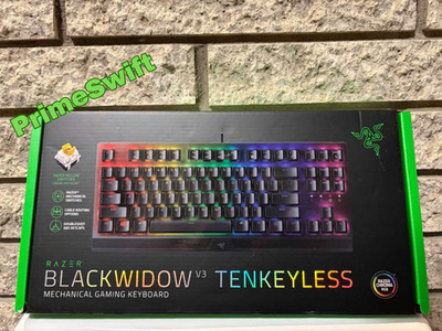 Razer BlackWidow V3 TKL RGB Mechanical Keyboard Green Switch Wired, New Sealed
