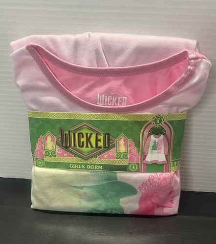 Girls Wicked Dorm Nightgown Pajamas Glinda Elphaba NWT Size 8 - Picture 1 of 3