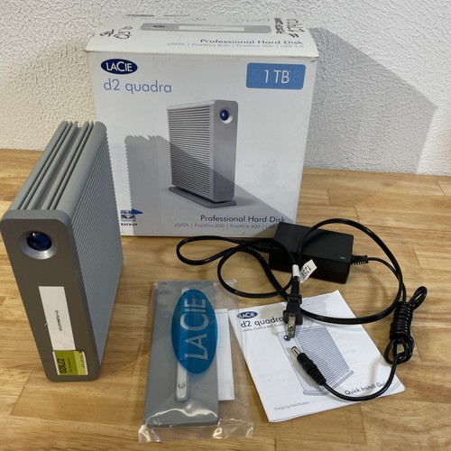 Lacie D2 Quadra 1TB Professional Hard Disk Drive - w/ Power Supply - Picture 1 of 21